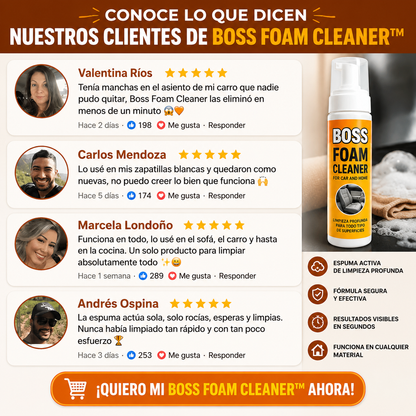 Boss FoamCleaner™ | Elimina manchas imposibles al instante sin esfuerzo