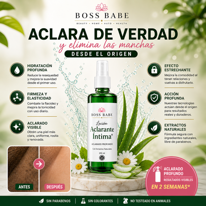 LOCIÓN ACLARANTE INTIMA - Elimina manchas desde el origen • Resultados visibles en 14 días