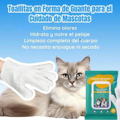 Boss-Guantes de Limpieza y Desodorización para Mascotas