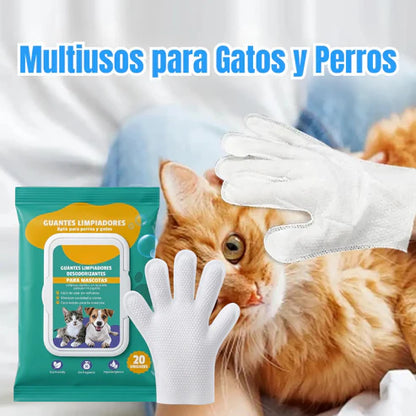 Boss-Guantes de Limpieza y Desodorización para Mascotas