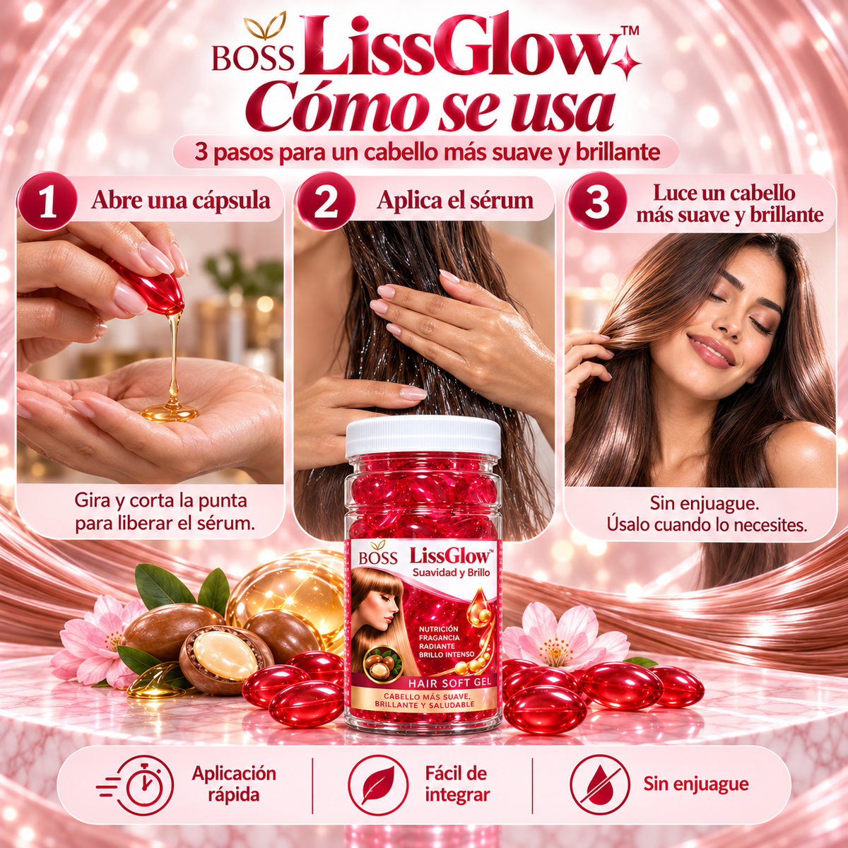 LissGlow™ – Suavidad y Brillo para un Cabello de Ensueño