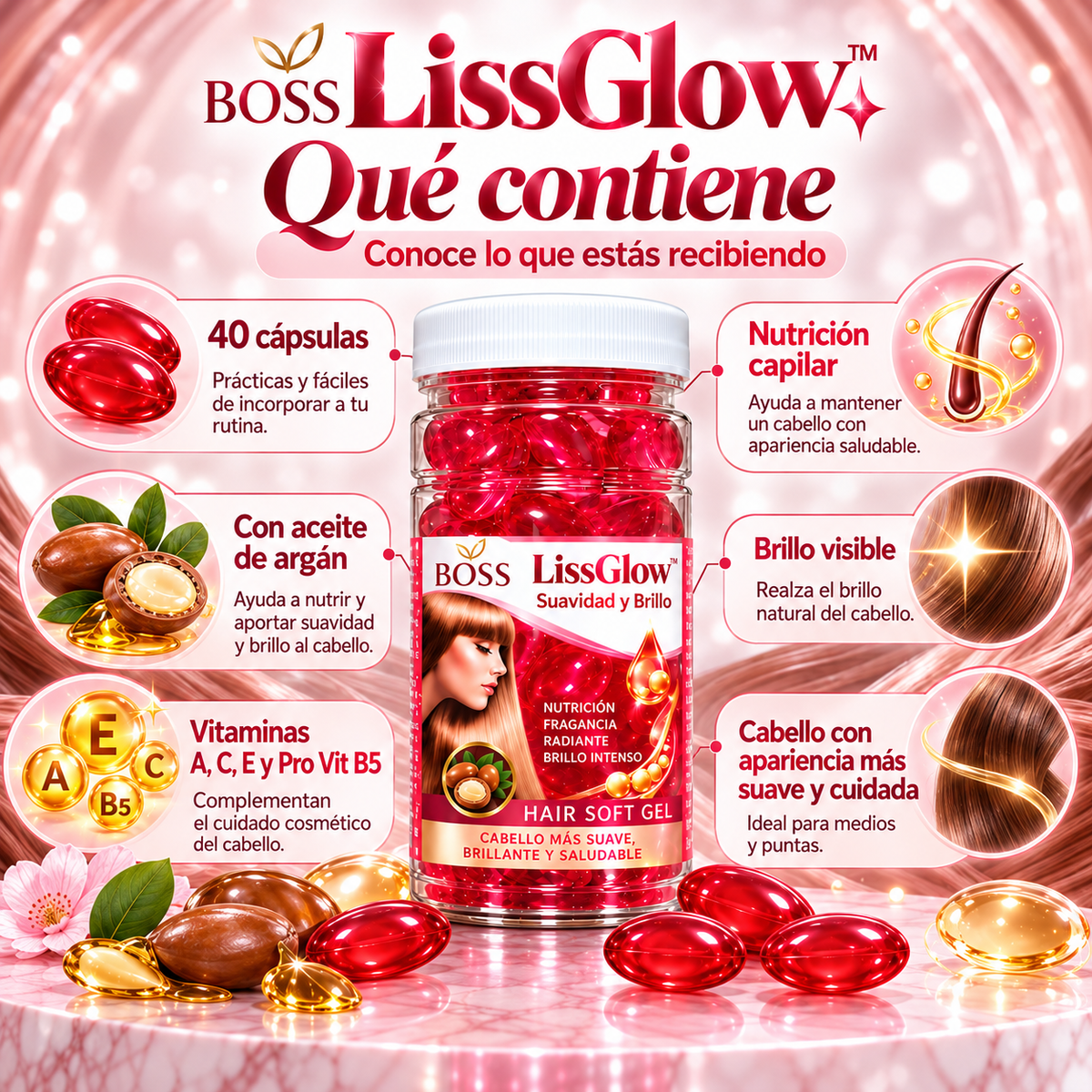 LissGlow™ – Suavidad y Brillo para un Cabello de Ensueño