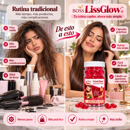 LissGlow™ – Suavidad y Brillo para un Cabello de Ensueño