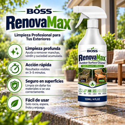 RenovaMax™ – Remueve Manchas, Verdín y Suciedad de tus Exteriores