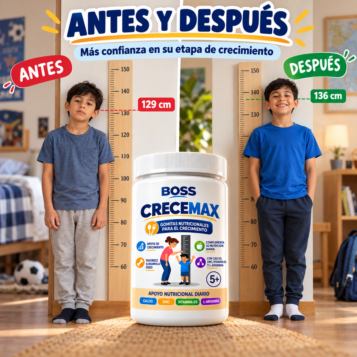 CRECEMAX Gomitas Nutricionales para el Crecimiento