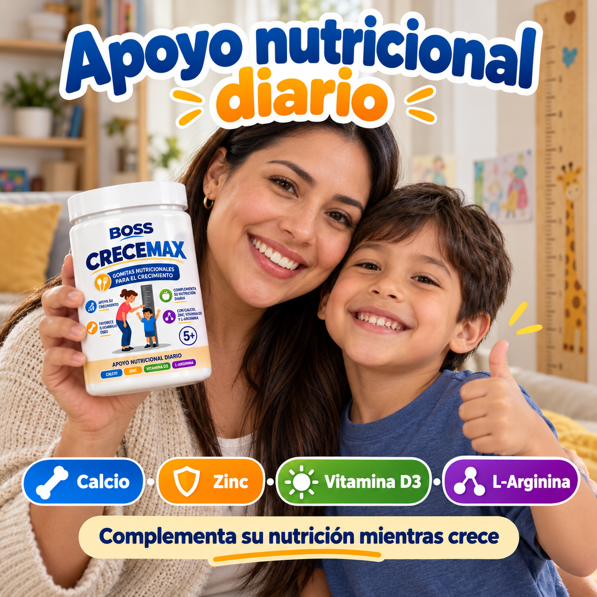CRECEMAX Gomitas Nutricionales para el Crecimiento