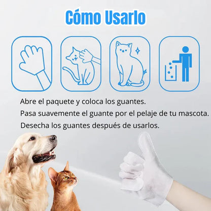 Boss-Guantes de Limpieza y Desodorización para Mascotas