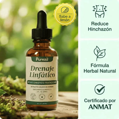 PurezaDrops™ | Drena Naturalmente la Hinchazón del Rostro, Abdomen y Piernas