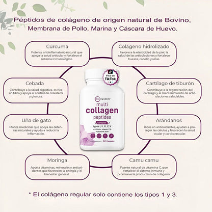 Colágeno Plus 5 en 1 – Piel, Cabello y Articulaciones