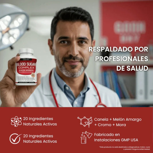 Blood Sugar Complex – Fórmula avanzada para equilibrar tu glucosa y mejorar tu energía diaria.