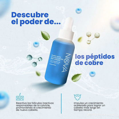 NOVA - Crecimiento del cabello con Péptidos de Cobre