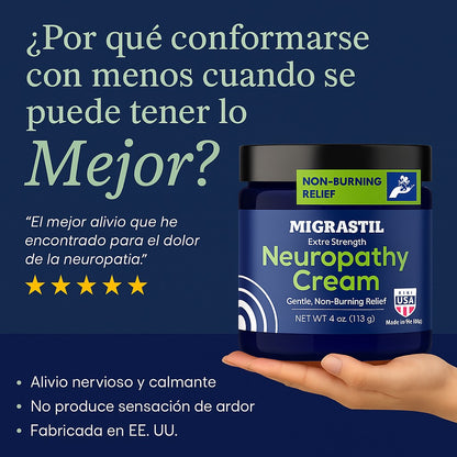 Migrastil Crema Natural para Neuropatía-Calma el Ardor y Hormigueo en Minutos