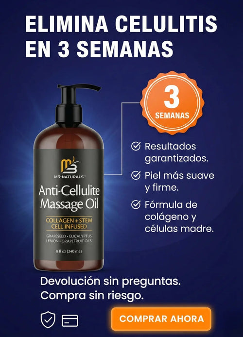 Naturals Cellulite Massage Oil – Aceite anticelulitis con colágeno + células madre activas