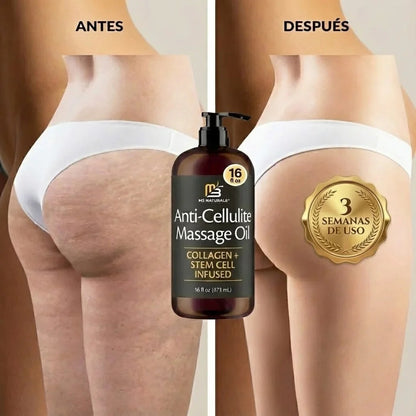 Naturals Cellulite Massage Oil – Aceite anticelulitis con colágeno + células madre activas