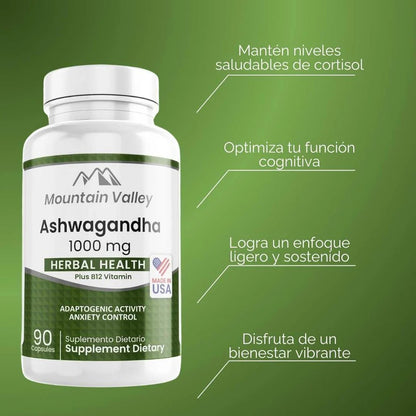 Ashwagandha Gold-Fórmula avanzada para reducir el estrés y fortalecer el bienestar integral (30 CÁPSULAS)
