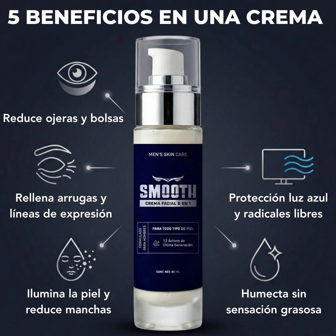 Smooth Crema Facial 5 en 1-rutina simplificada y piel luminosa en un solo paso