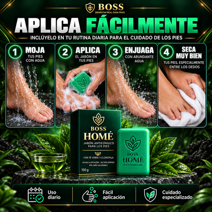 BOSS HOMÉ™ | Jabón Antifúngico para el Cuidado de los Pies
