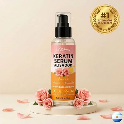 KERATIN SERUM 3.0 ® Suero Alisador Termoprotector — Chau frizz y liso perfecto en segundos